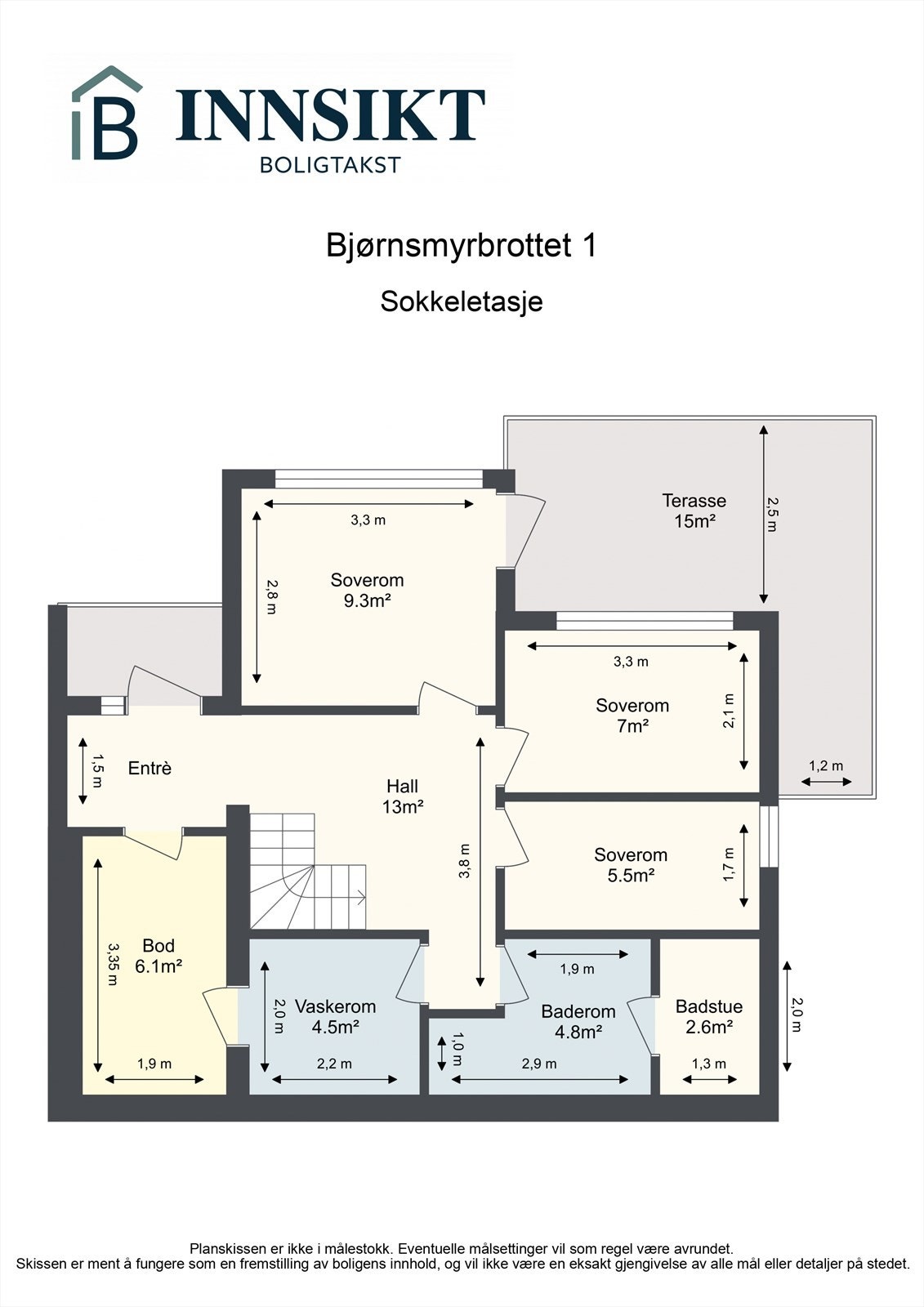 Planskisse sokkeletasje Galleribilde
