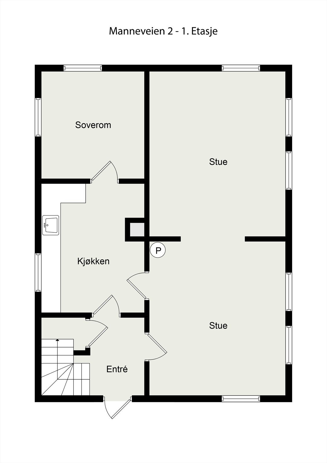 Plan 1. Etasje Galleribilde