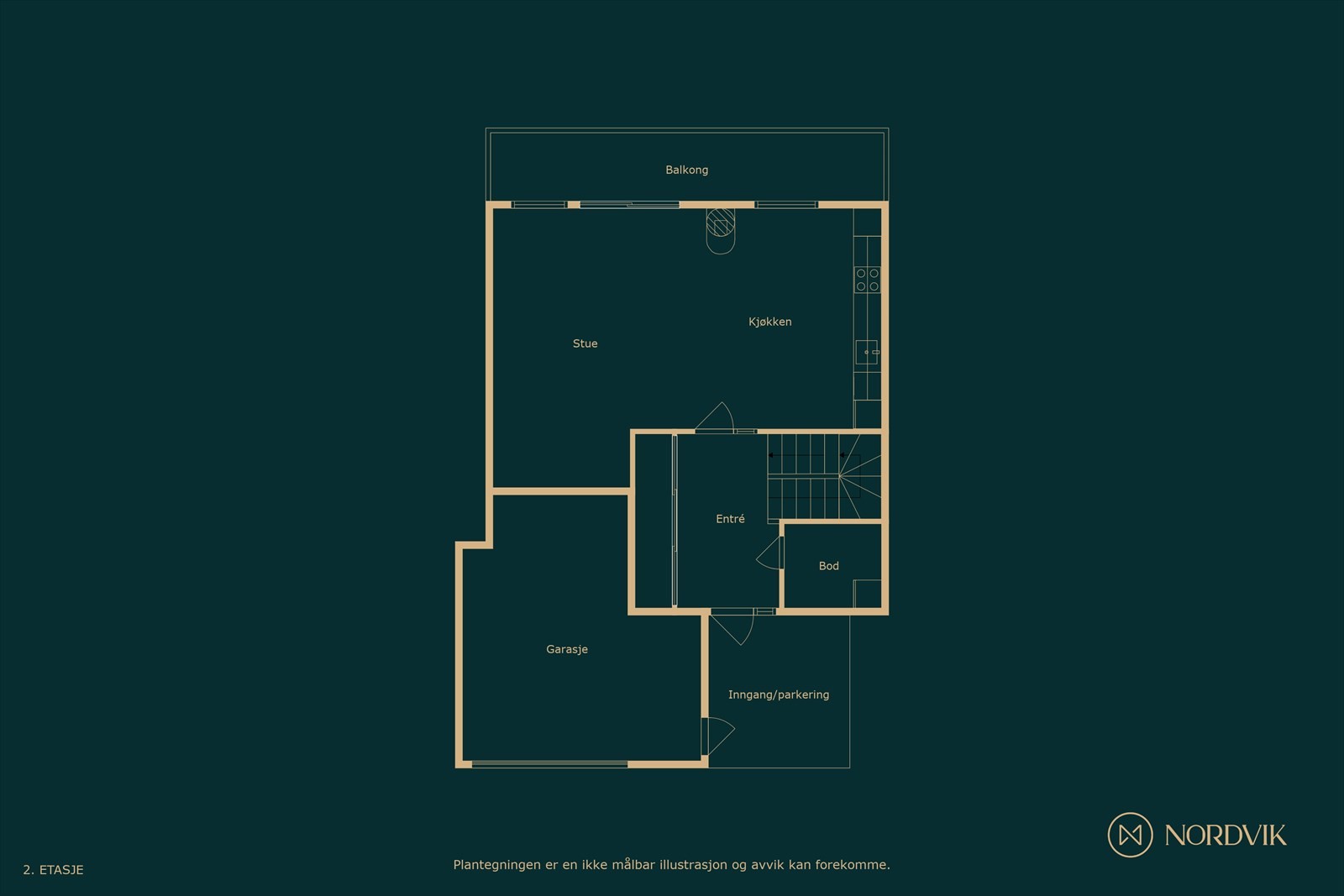 Plantegning 1. etasje Galleribilde
