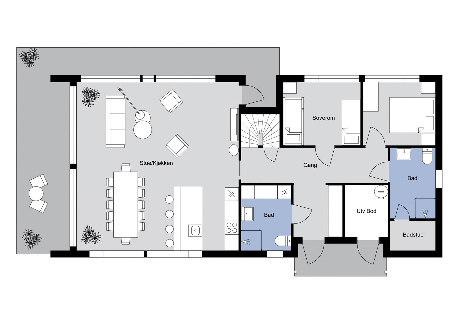 Plantegning - Hovedetasjen Galleribilde