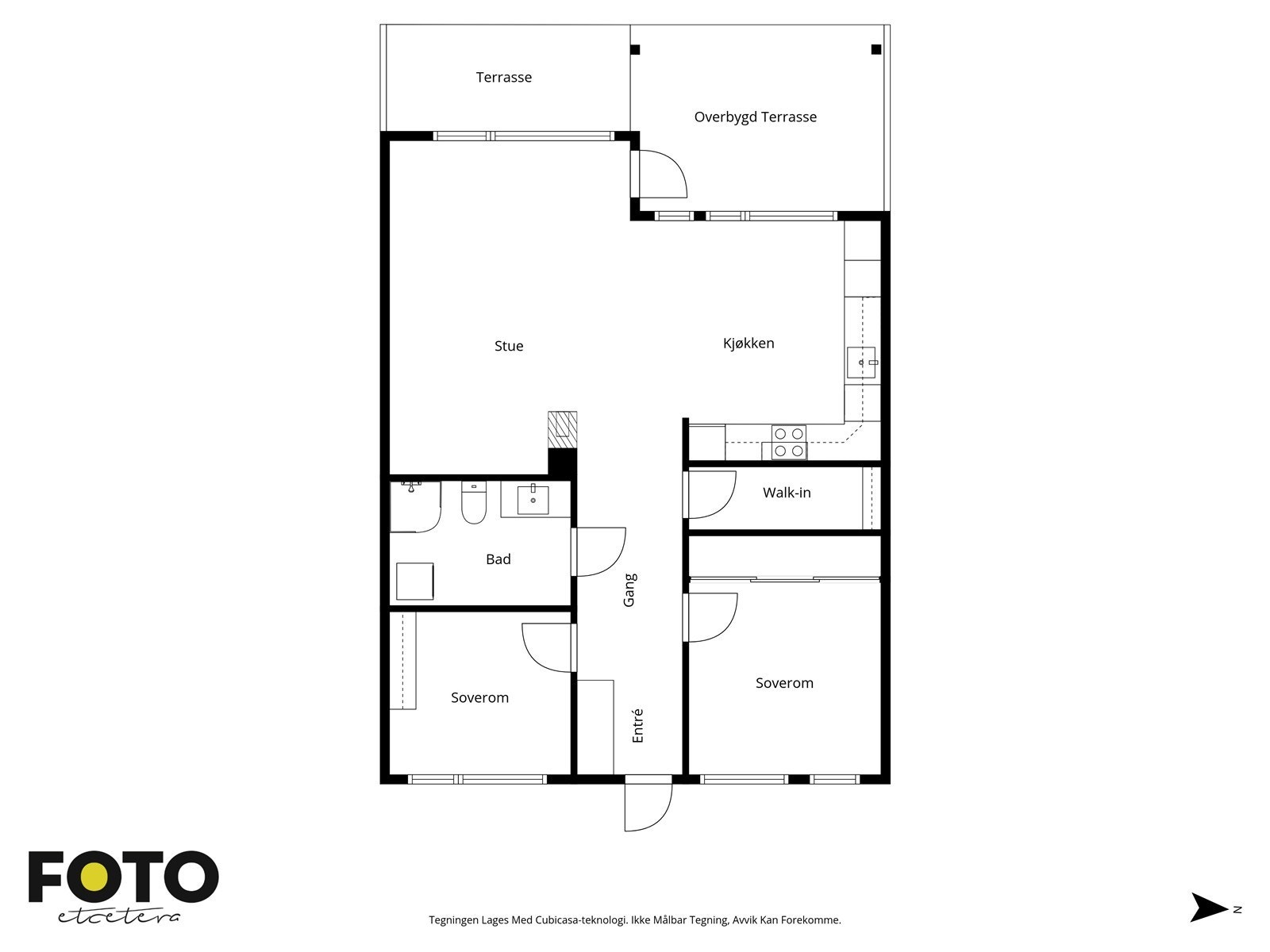 Planløsning 1. etasje. Tegningen er ikke målbar. Galleribilde