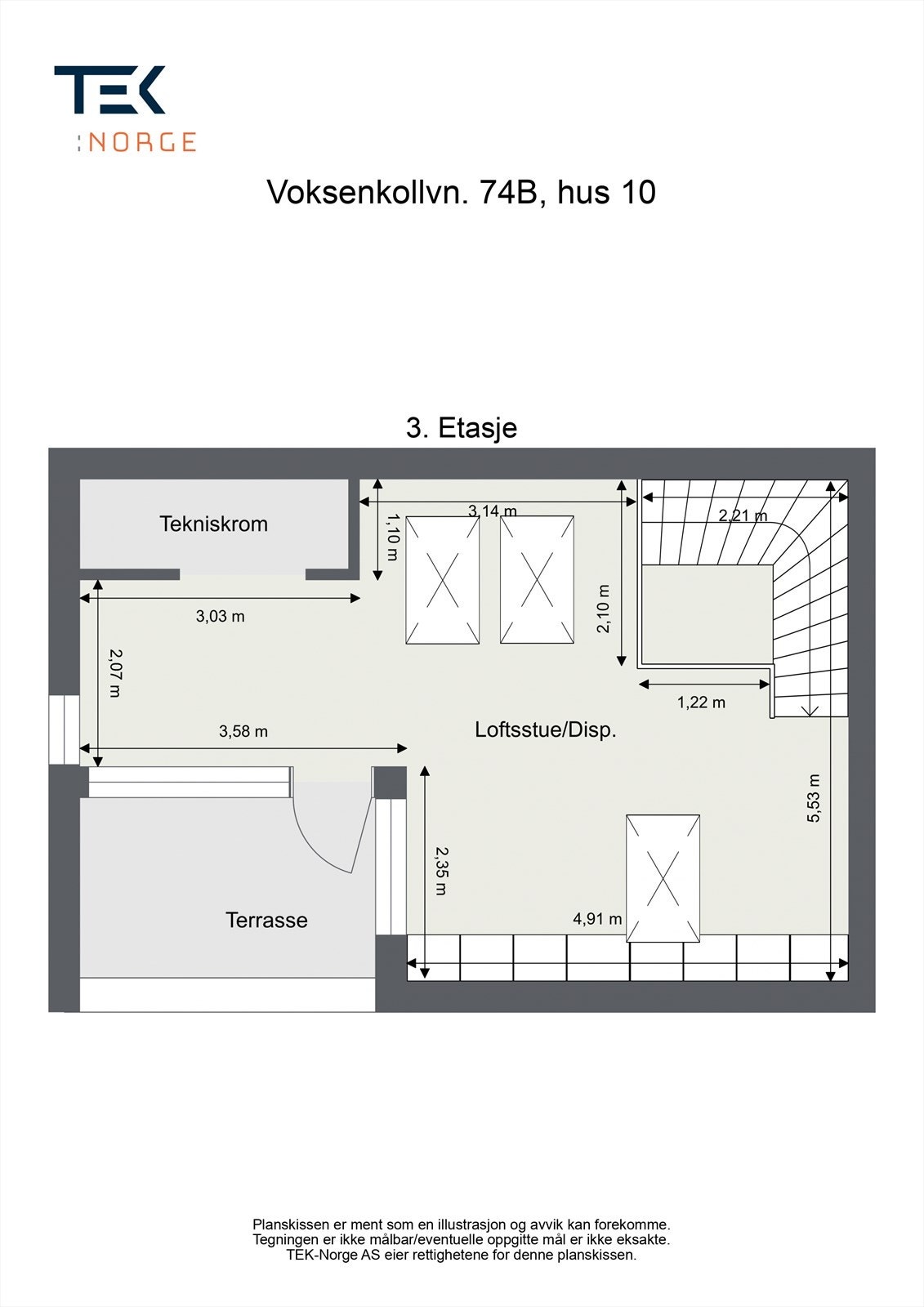Plantegning - 3. etasje Galleribilde