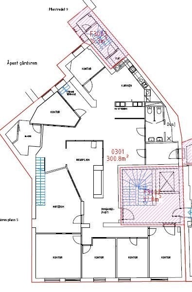 Planløsning for 3.etg Galleribilde