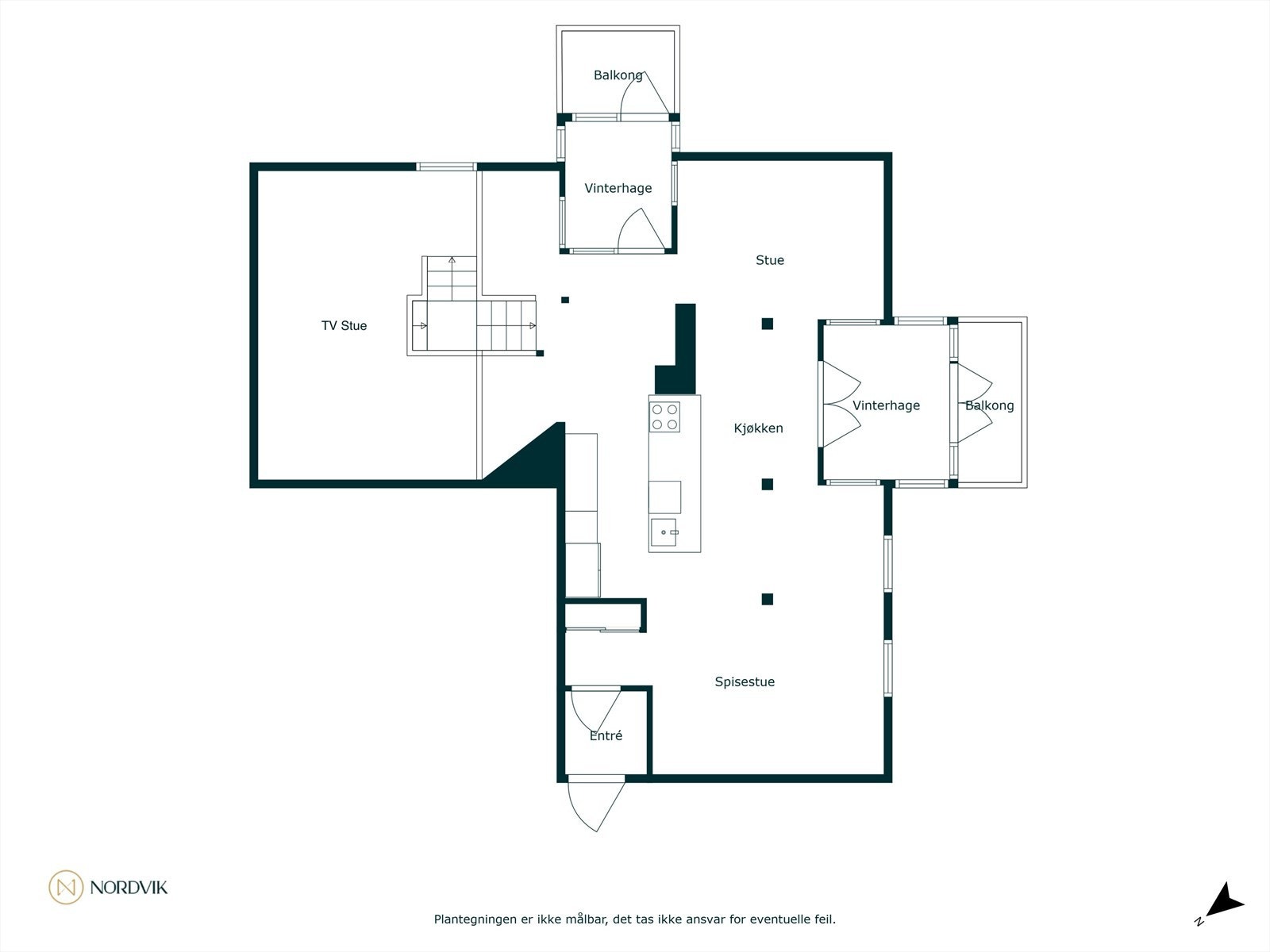 Plantegning toppetasje Galleribilde