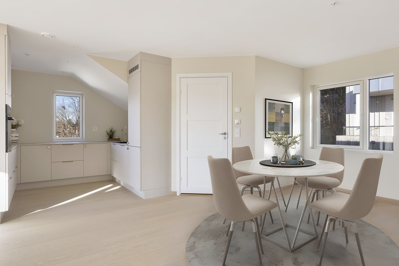 Stue med plass for spisebord (digital stylet bilde) Galleribilde