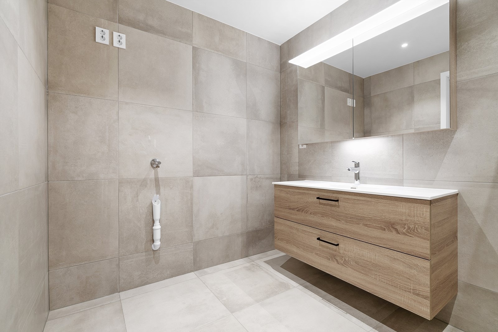 Opplegg til vaskemaskin på bad/wc 1 Galleribilde