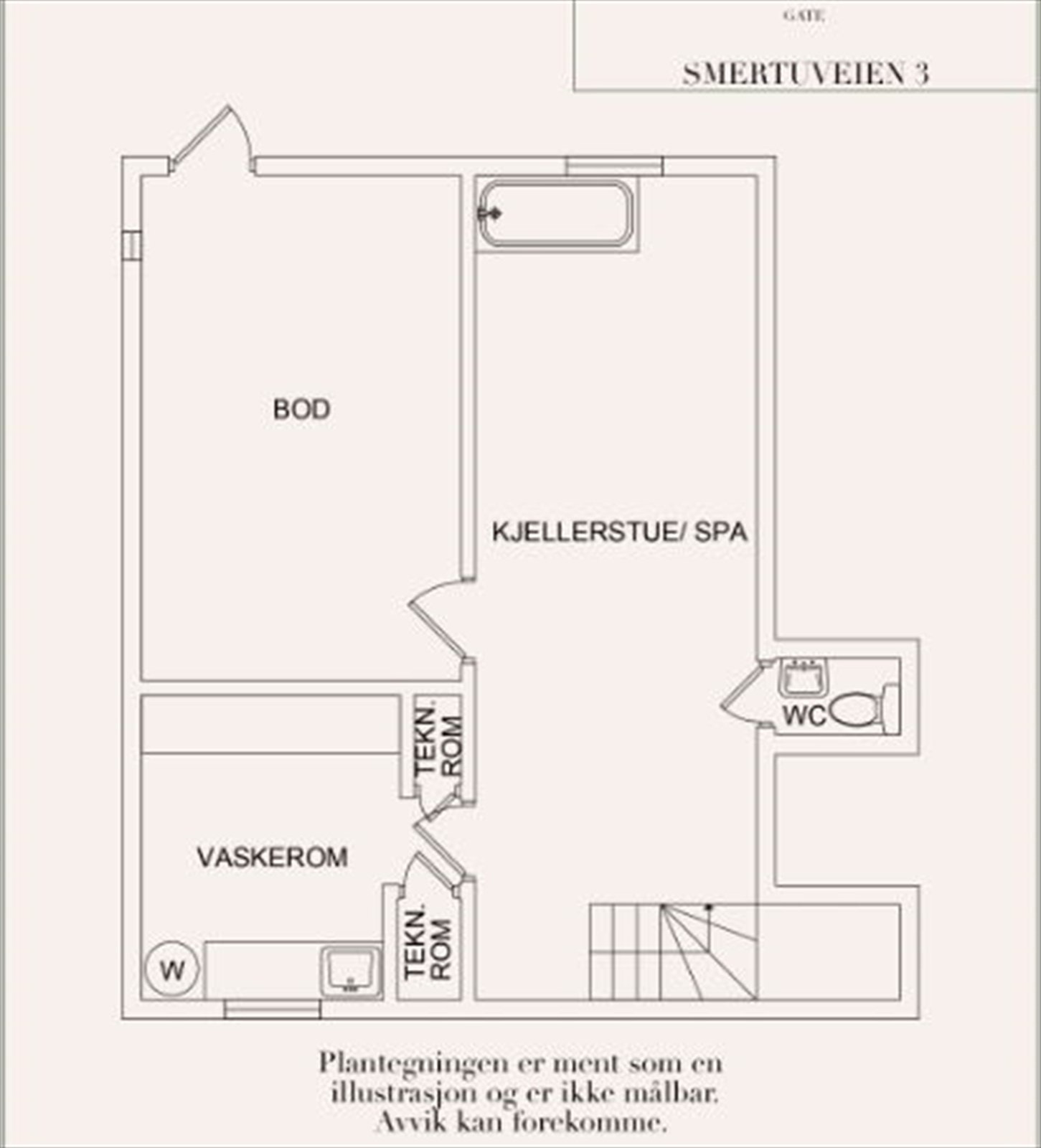 Veiledende skisser over kjeller. Galleribilde
