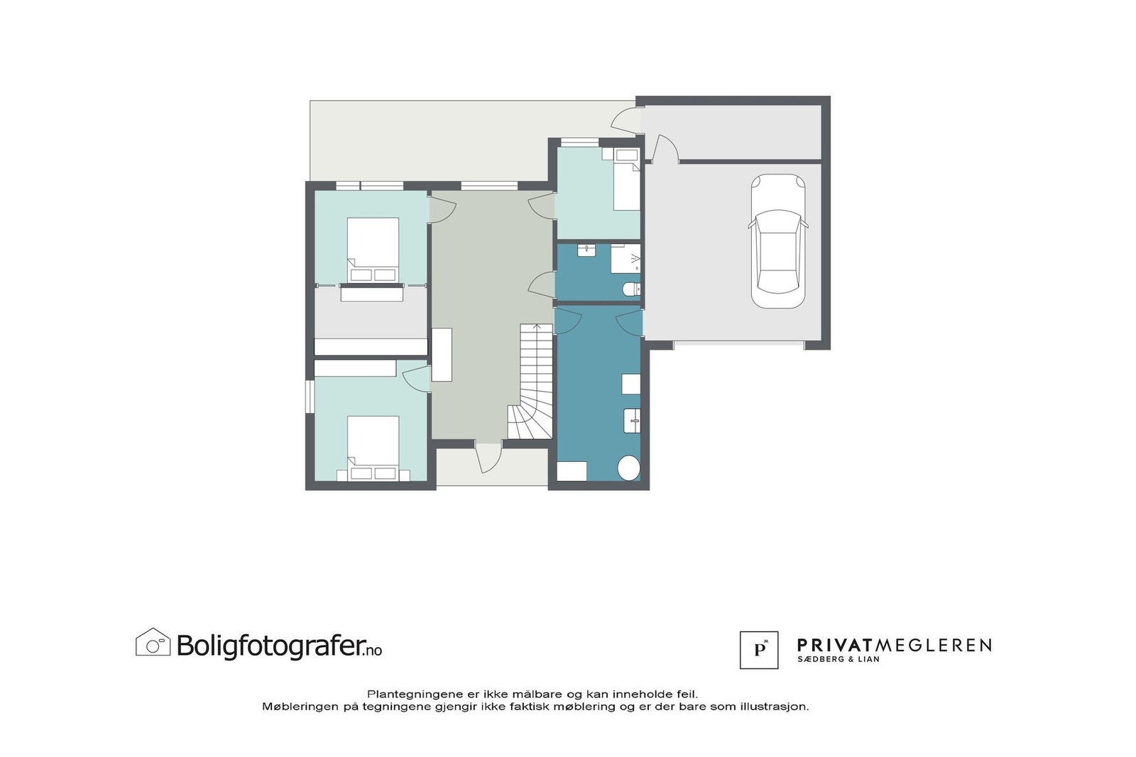 Plantegning 1. etasje - ikke målsatt, kun en illustrasjon. Galleribilde