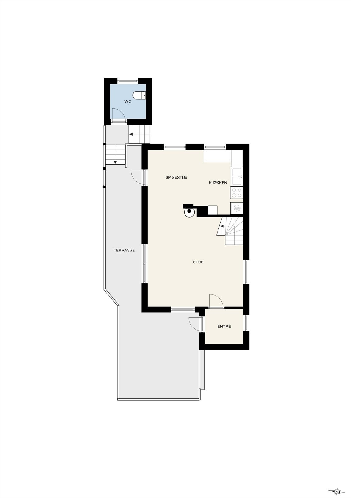 Plantegning hovedetasje Galleribilde