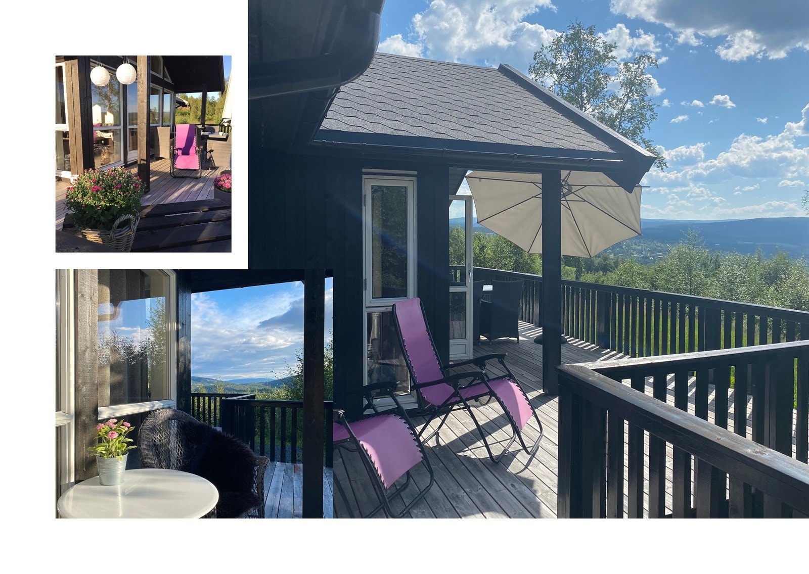 "...Vi trives begge best i stua og på terrassen. Her kan vi sitte og nyte den flotte utsikten mot Trollheimen..." Galleribilde