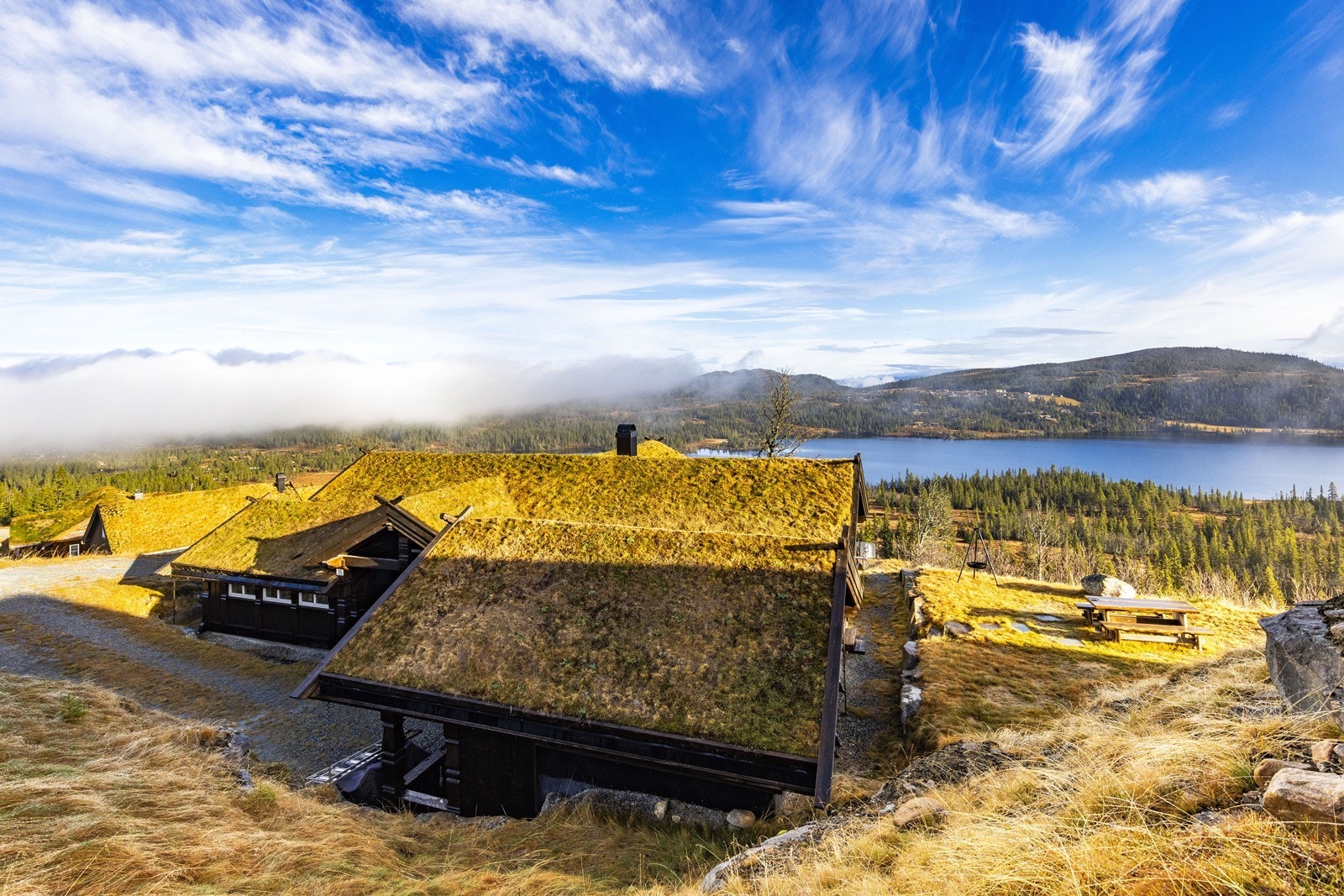 Her får du direkte tilgang til opparbeidede tur- og skiløyper, bade- og fiskevann samt flotte turmuligheter og stier i fjellet, perfekt for både sommer- og vinteraktiviteter. Galleribilde