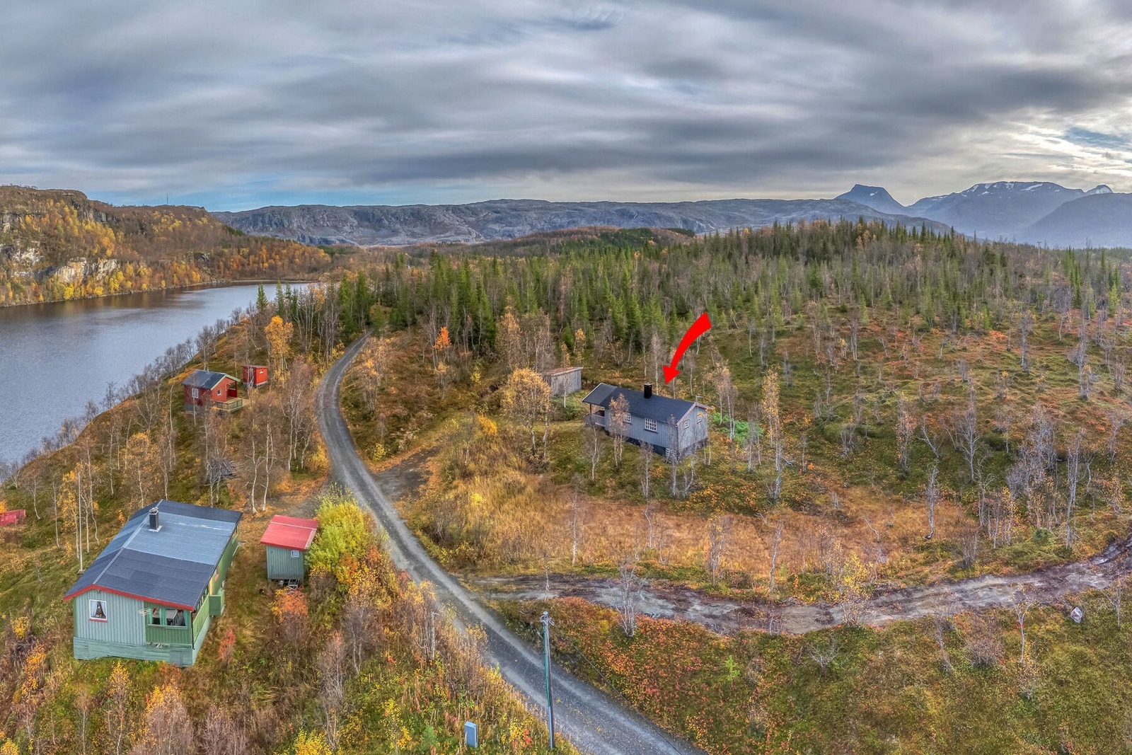 Kjørevei frem til hytta Galleribilde