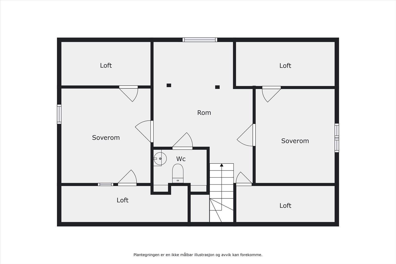 Plantegning 2.etasje hovedbolig Galleribilde