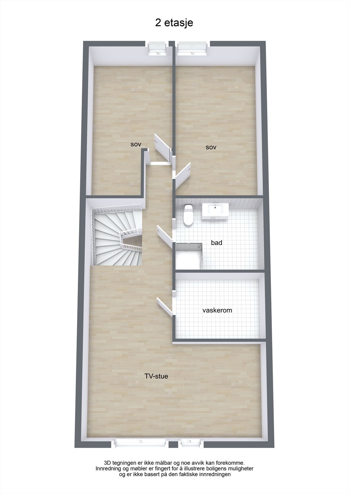 Planløsning 2.etasje. Galleribilde