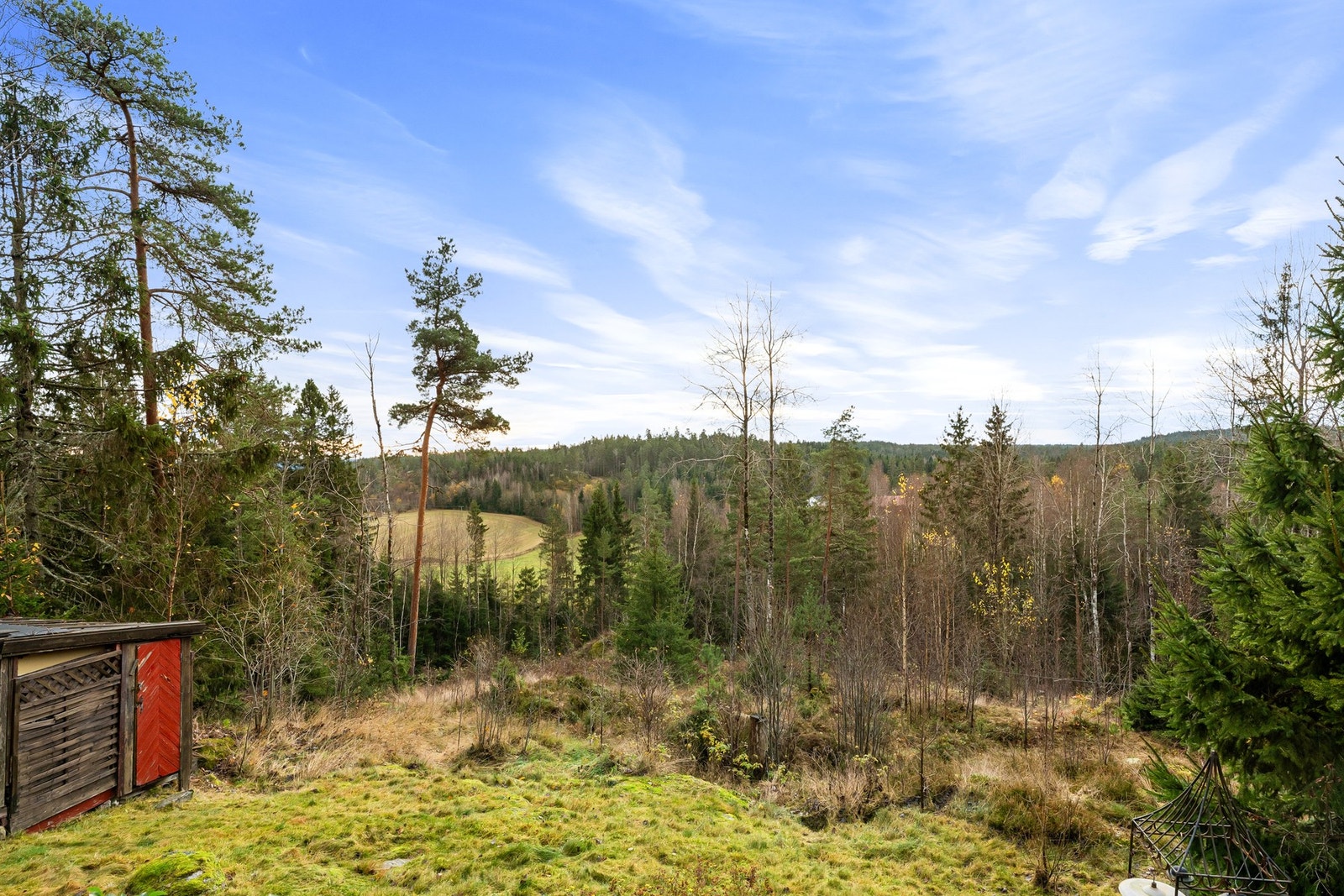 Nabotomten foran er avsatt til LNF-område i henhold til kommuneplanen, og det er dermed ingen konkrete planer om fremtidig bebyggelse her. Galleribilde