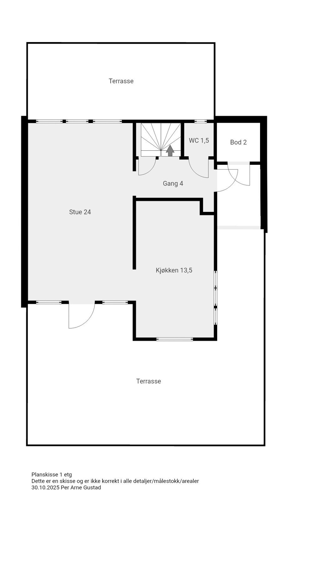 Planskisse 1. etasje Galleribilde