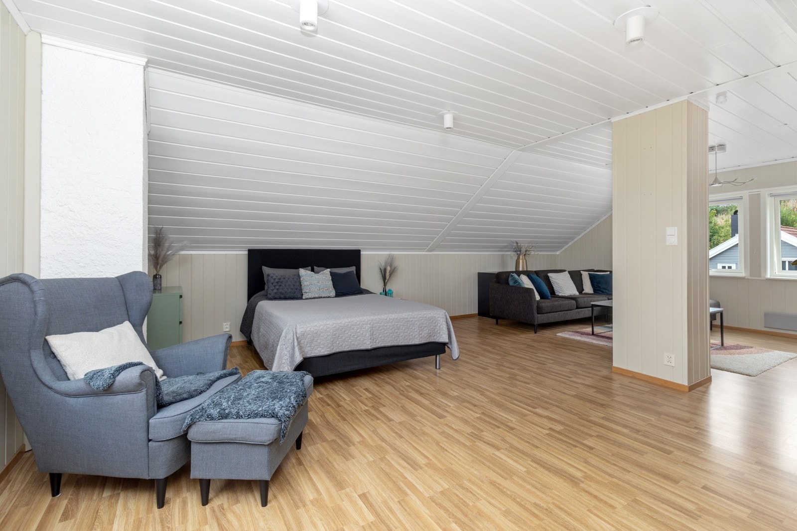 Byggetegningene viser ulike planer for 2.etasje. Galleribilde