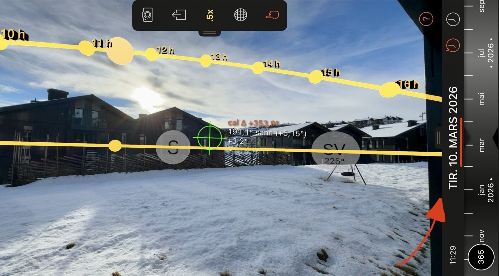 Solforhold 10. mars Galleribilde