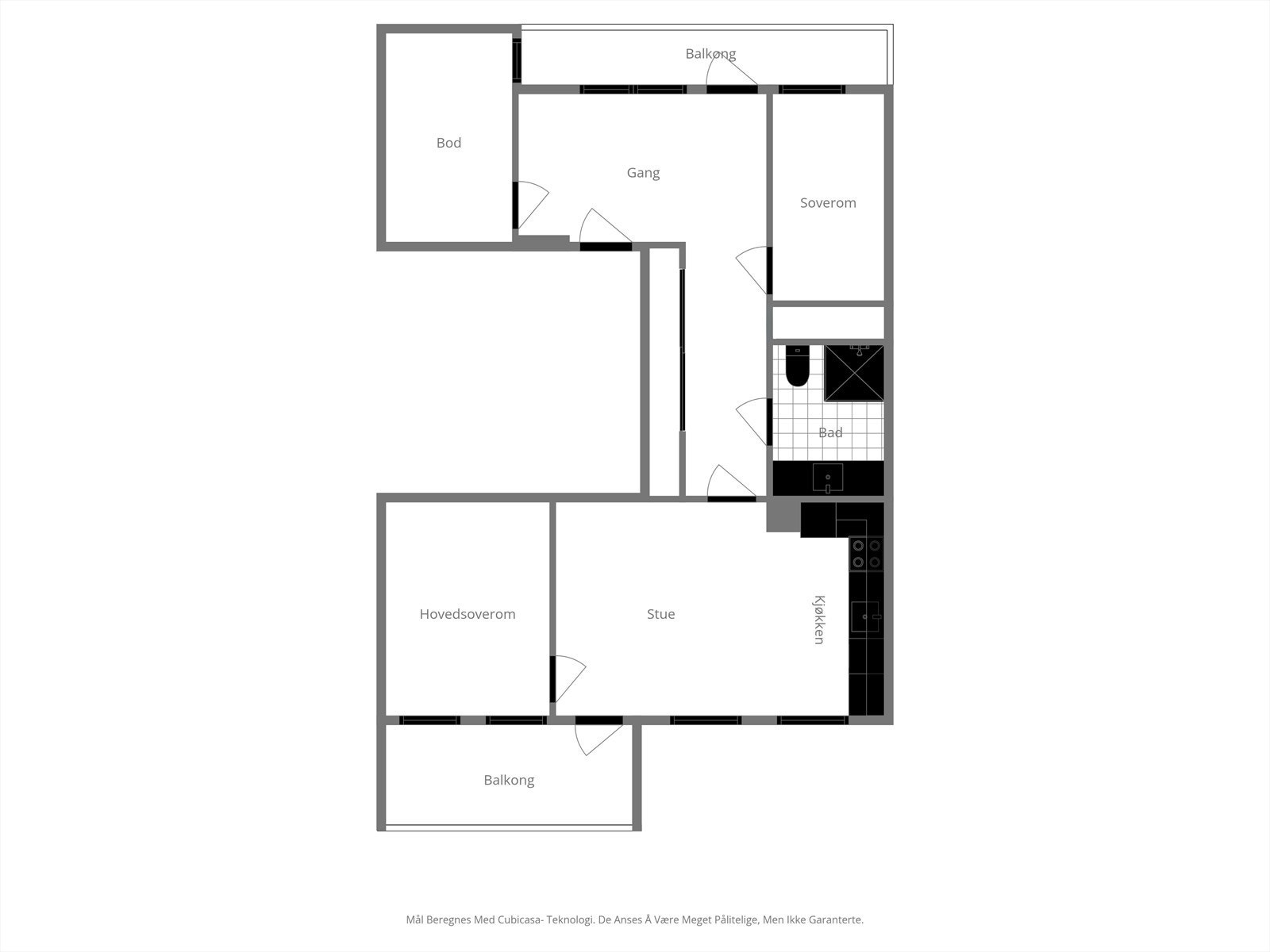 Plantegning. Kun men som en illustrasjon og er ikke måleriktig Galleribilde