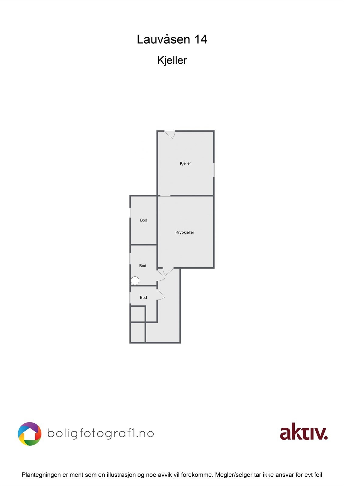 Plantegning kjeller. Galleribilde