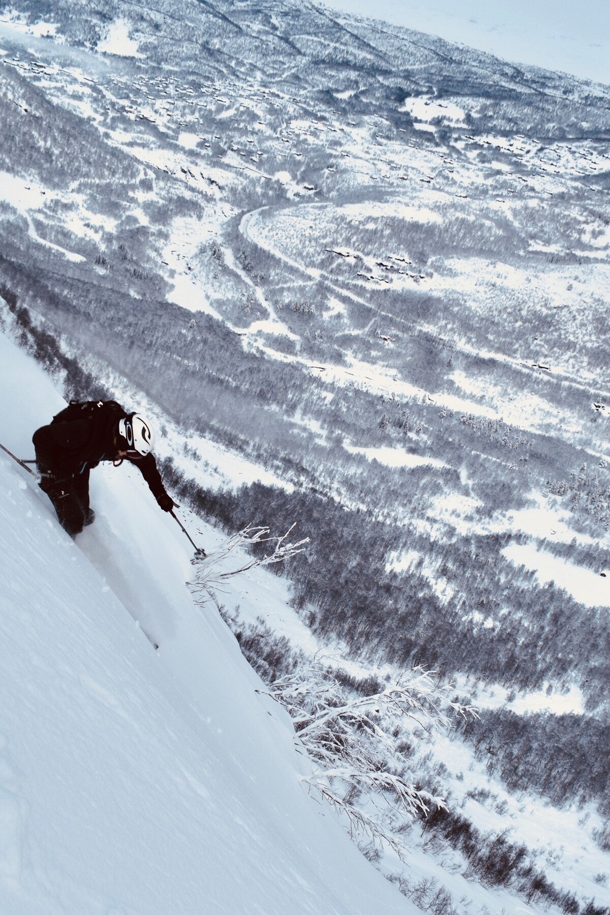 I full fart ned fjellsidene, der frihetsfølelsen kommer med en gang du setter utfor Galleribilde