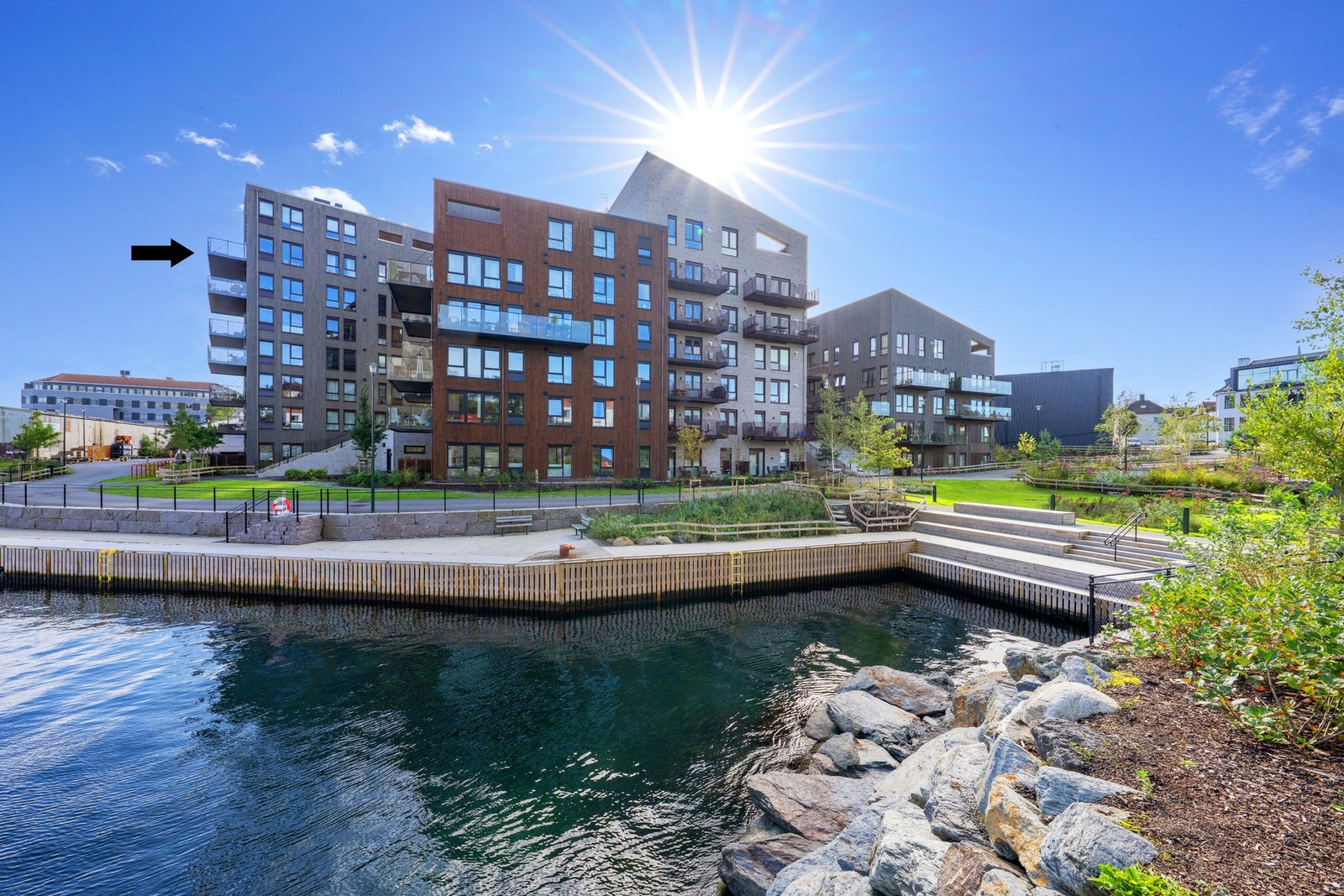 Bygget er nytt i 2024 og fremstår meget lekkert. Galleribilde