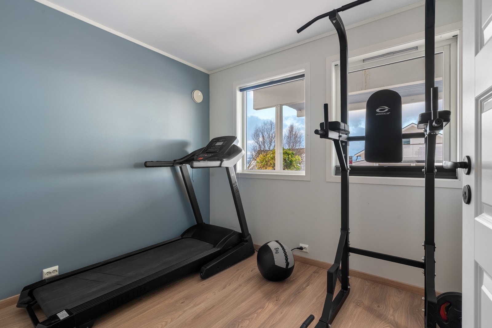 Soverom 5 benyttes i dag som treningsrom.