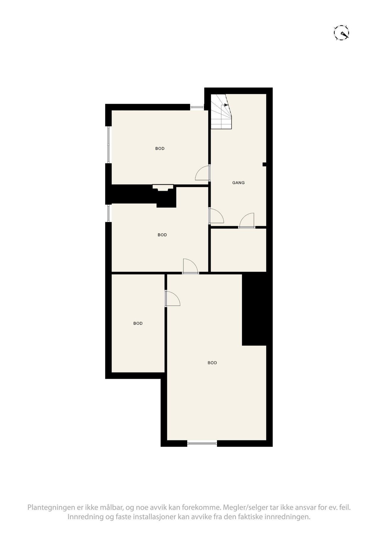 Plantegning U. etg. Galleribilde
