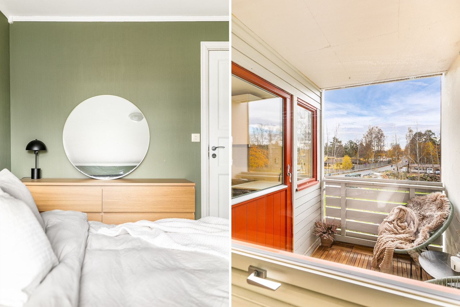 Soverommet har vindu mot balkongen og er ikke eksponert for innsyn. Galleribilde
