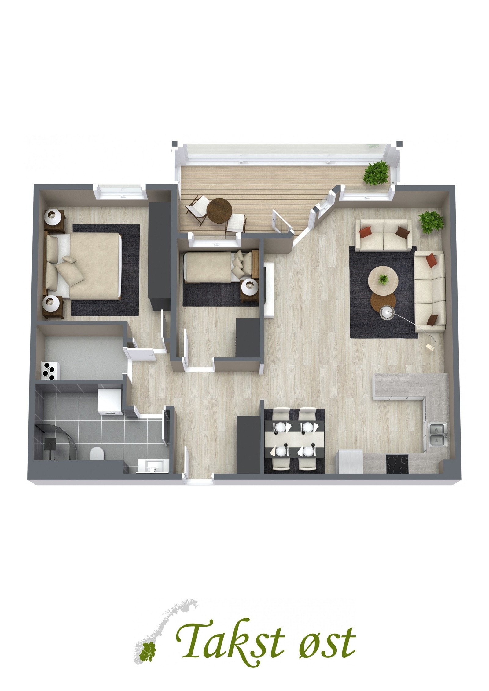 3-D plantegning Galleribilde