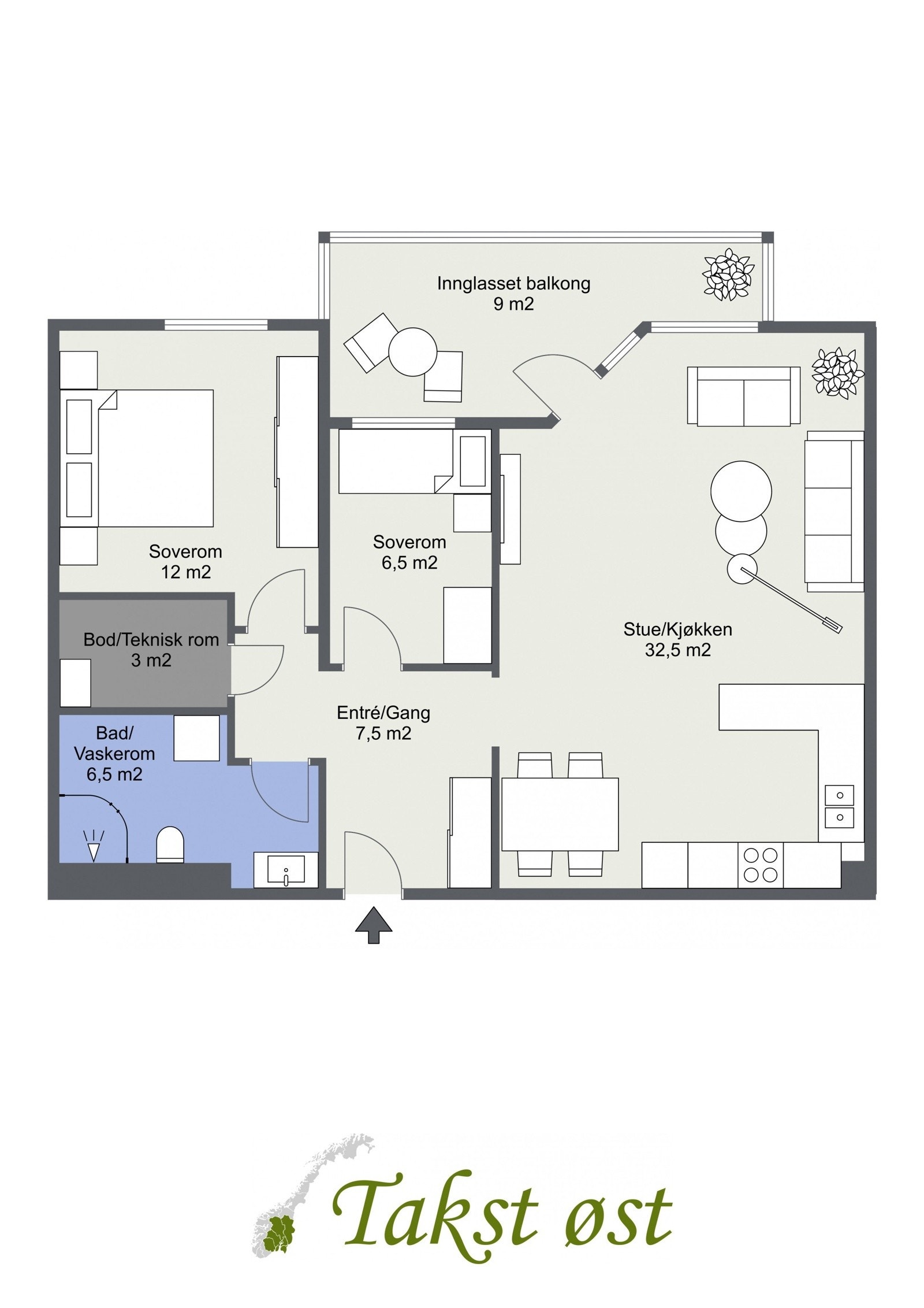 2-D plantegning Galleribilde