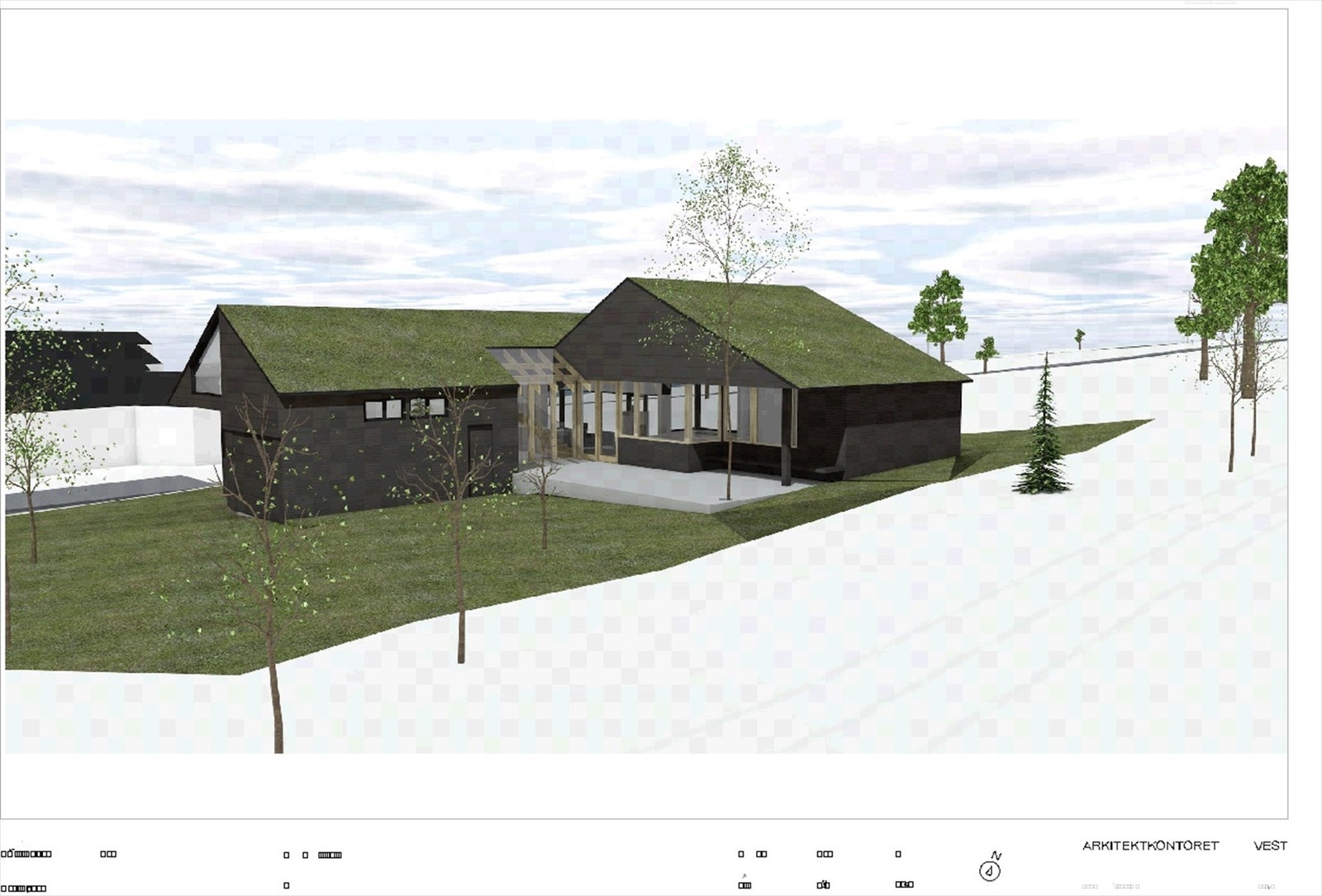 tegning 5.jpgSelgers tegninger av hytte på tomt - Disse tegningene er ikke forsøkt godkjent hos Bykle kommune Galleribilde