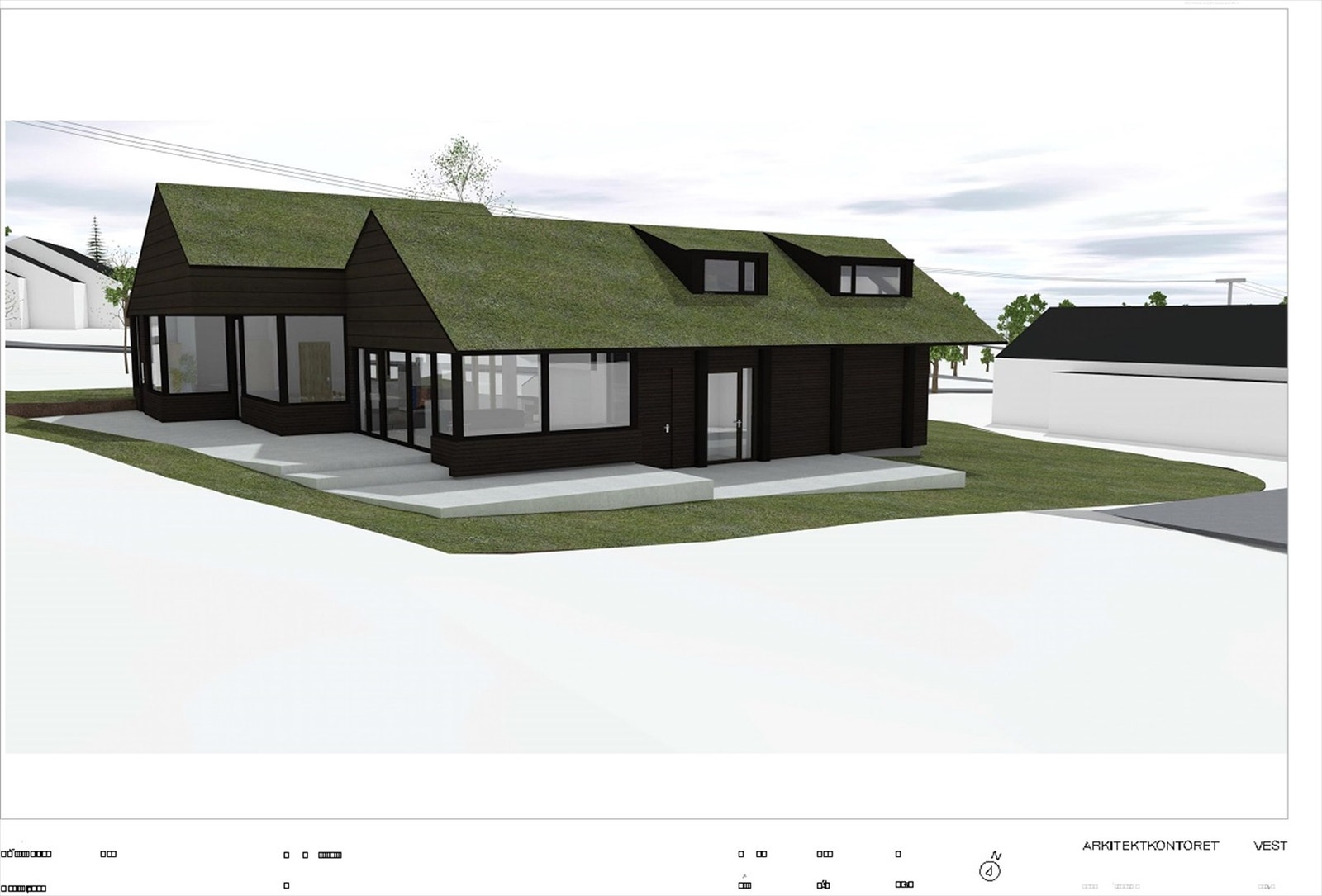 tegning 8.jpgSelgers tegninger av hytte på tomt - Disse tegningene er ikke forsøkt godkjent hos Bykle kommune Galleribilde