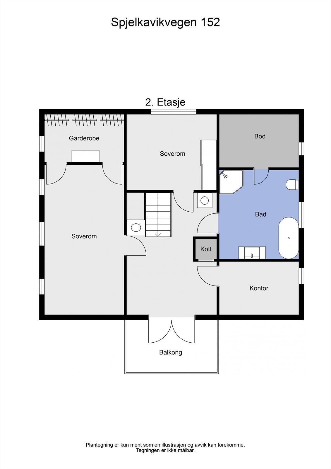 2 D plantegning loftsetasje Galleribilde