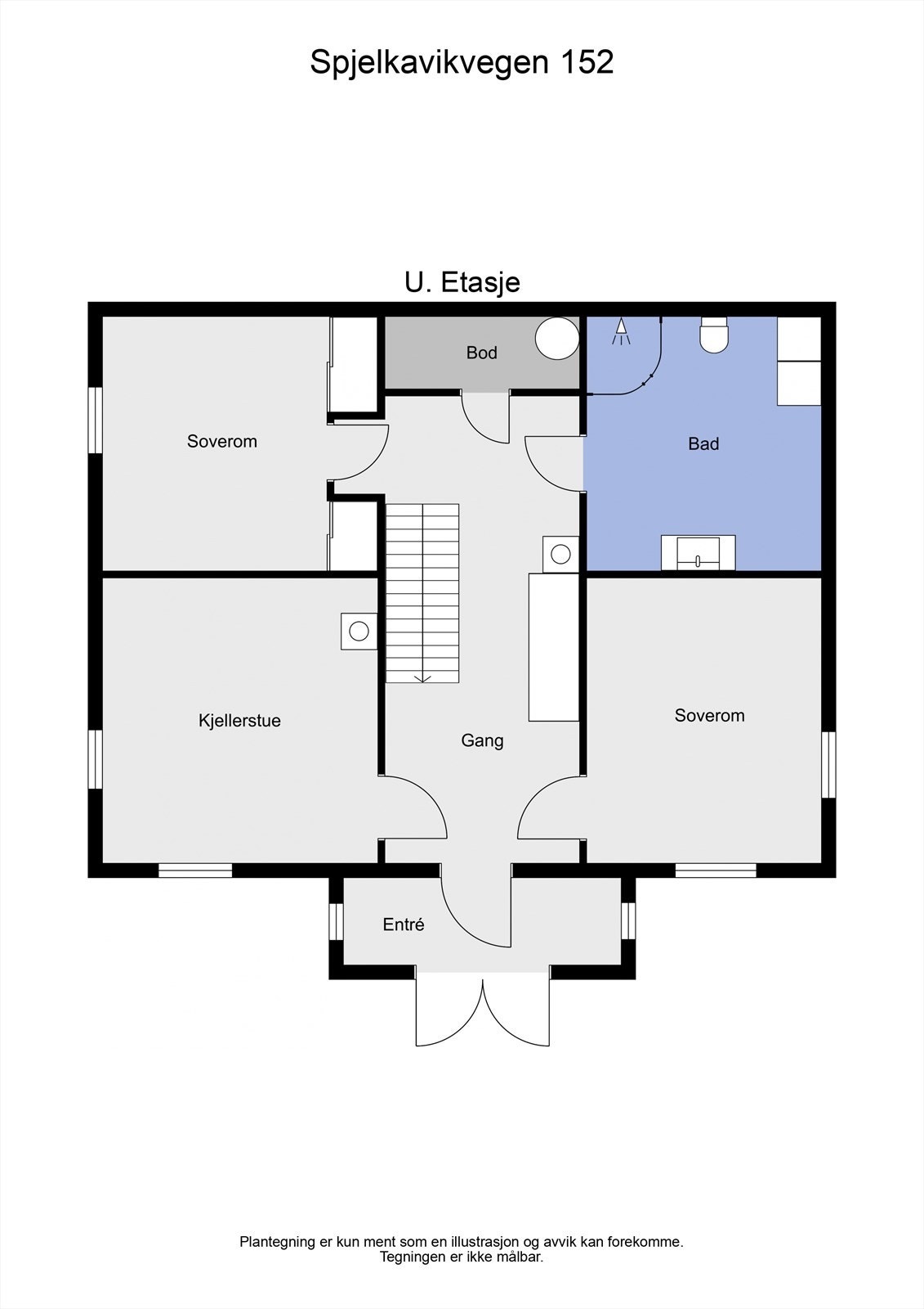 2 D plantegning underetasje Galleribilde