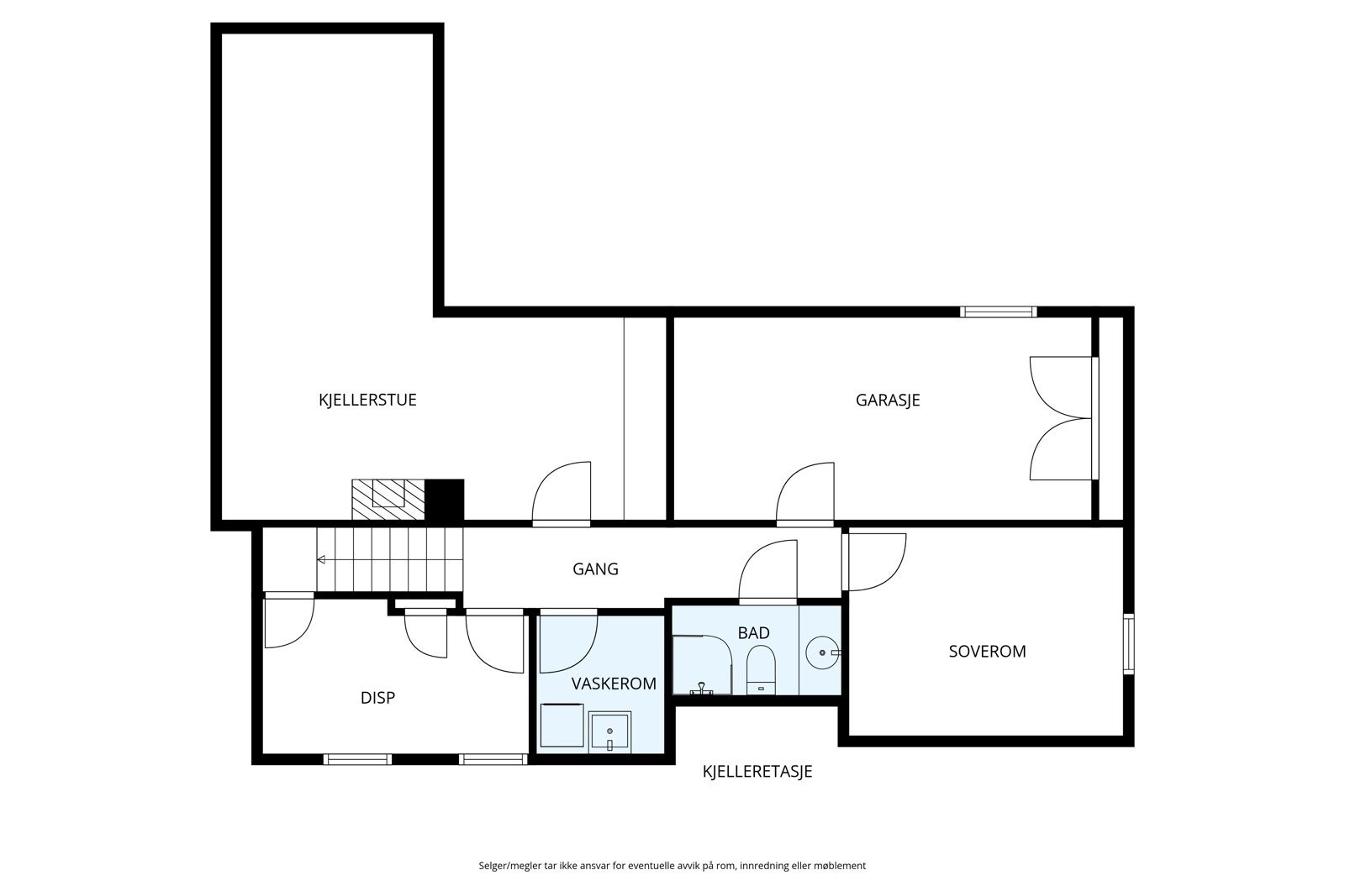 Plantegning - kjelleretasje Galleribilde