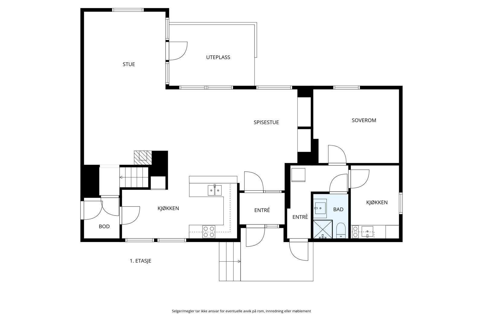Plantegning - 1. etasje Galleribilde