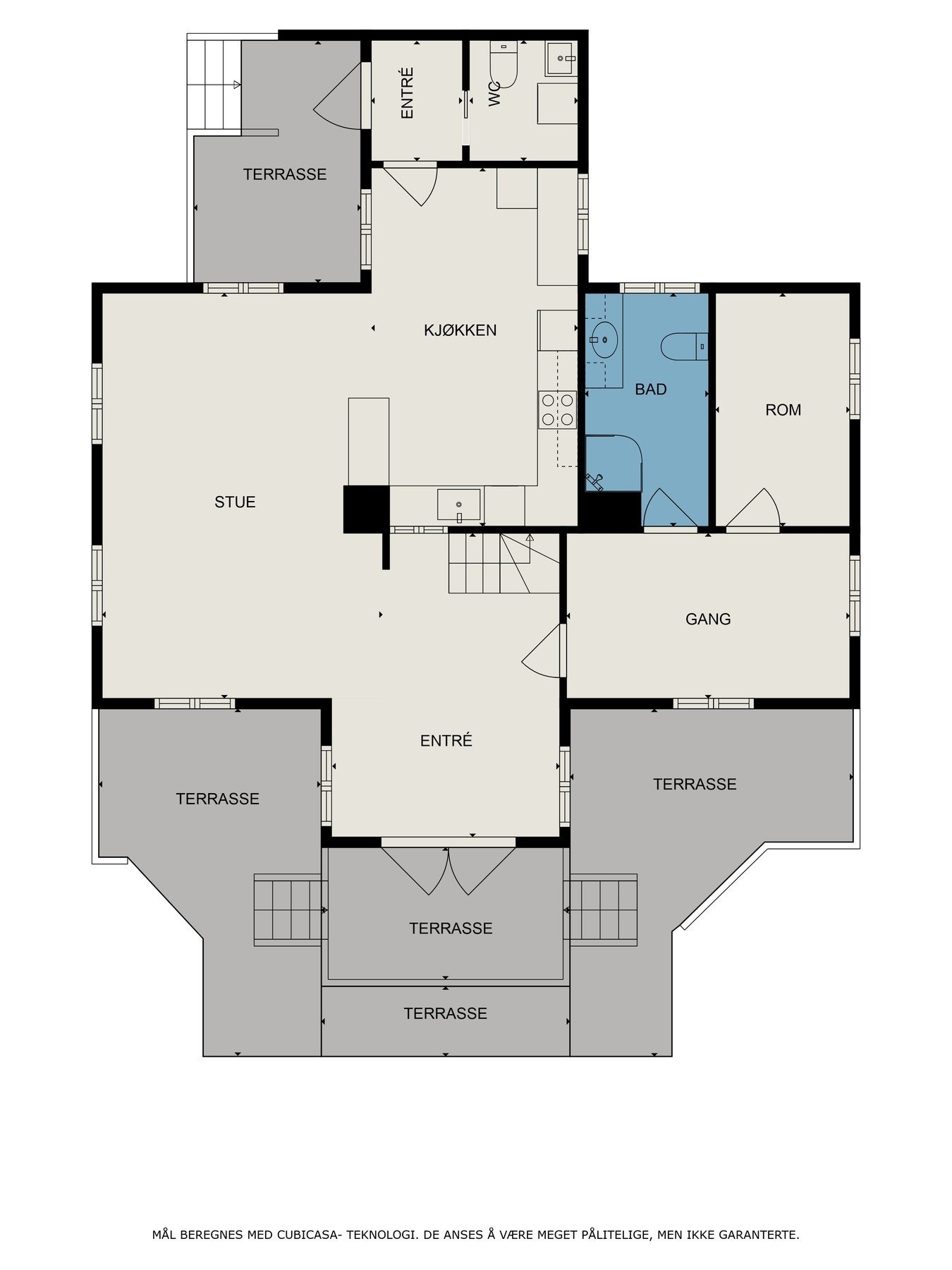 Plantegning hovedetasje Galleribilde