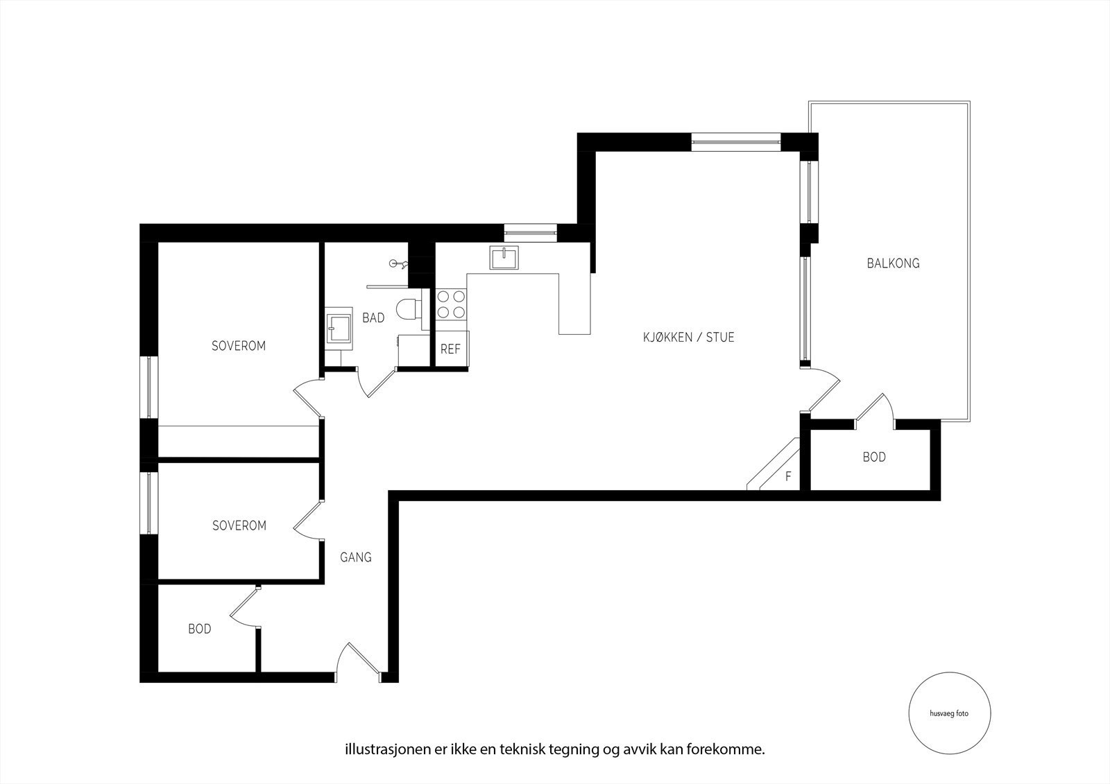 Plantegning 3. etasje Galleribilde