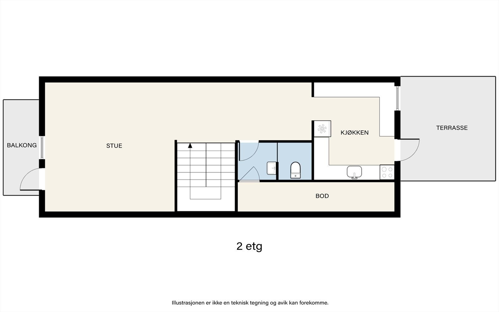 Plantegning 2.etg Galleribilde