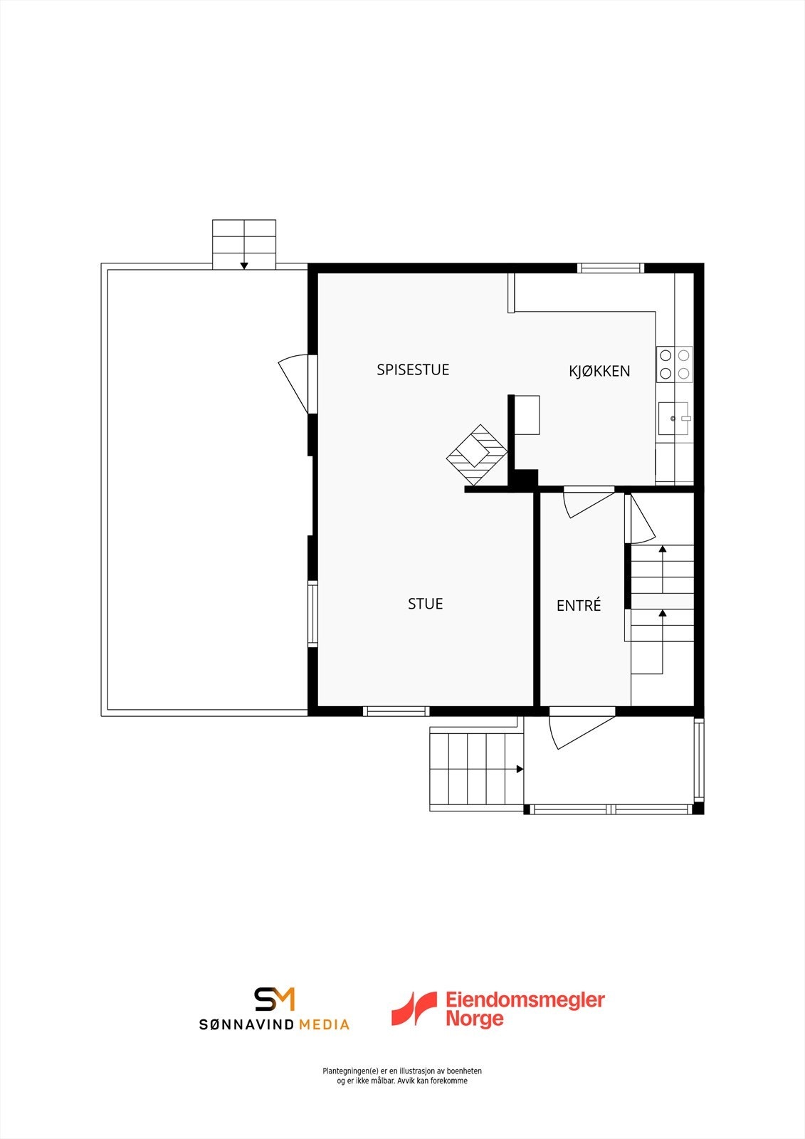Plantegning 1. etasje Galleribilde