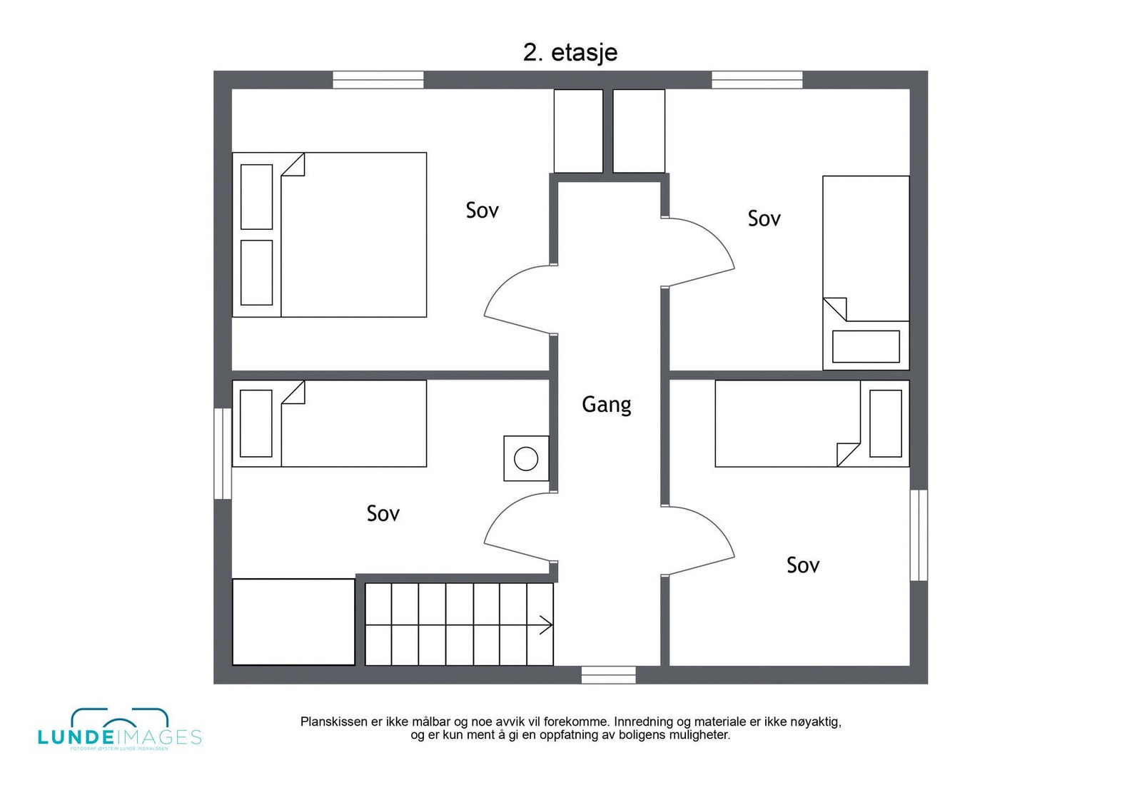 Planskisse 2. etasje - ikke målbar Galleribilde