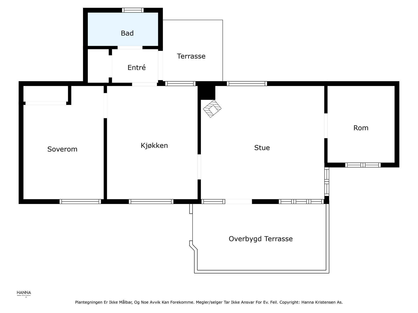 Plantegning hytte nr.1 Galleribilde