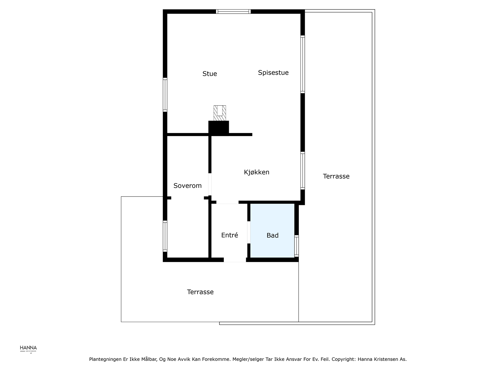Plantegning hytte nr.2 Galleribilde