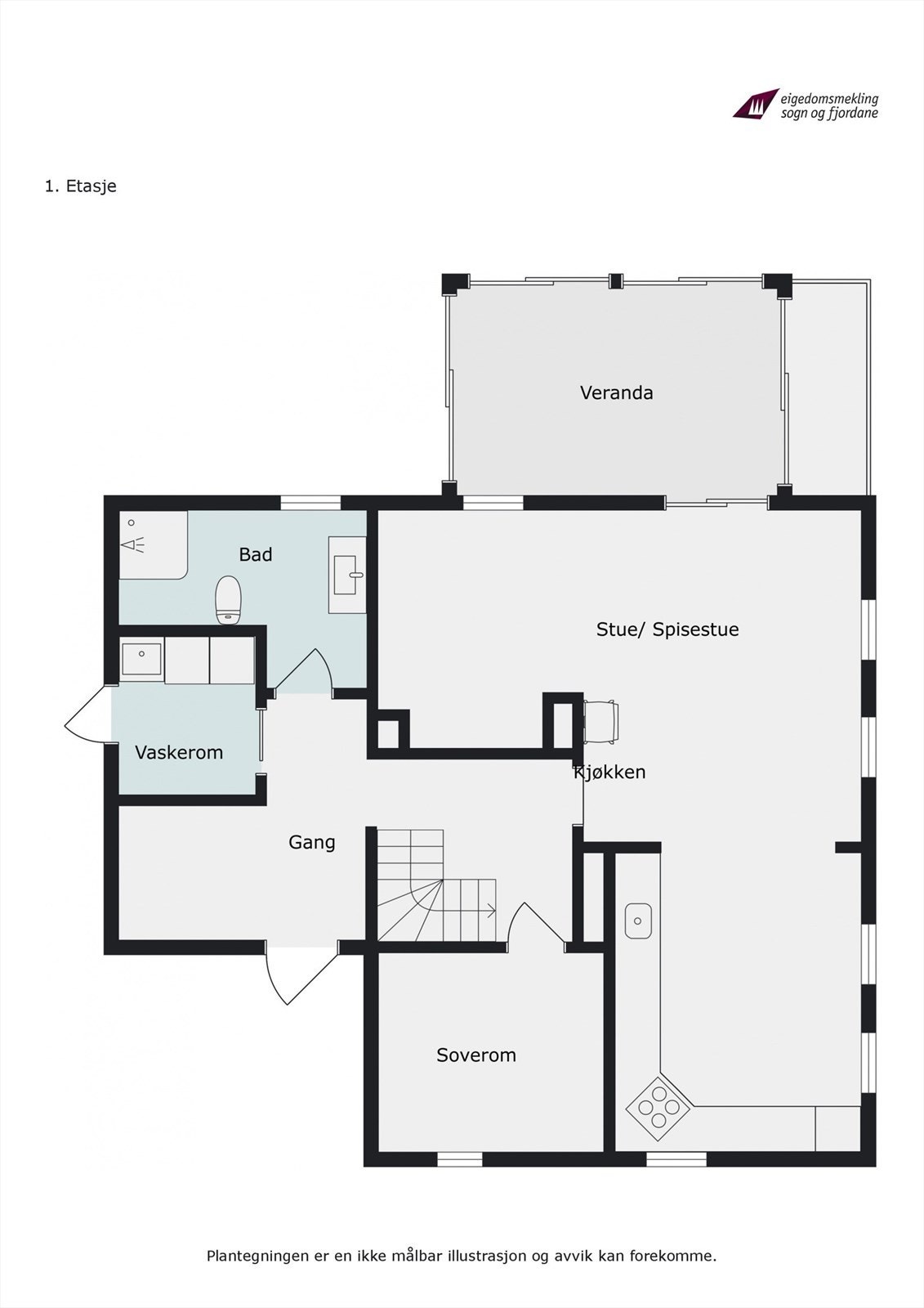 Planteikning hovudetasje Galleribilde