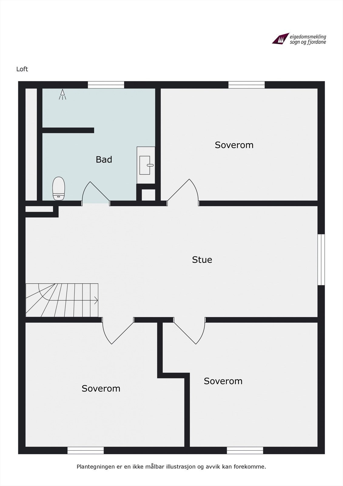 Planteikning 2. etasje Galleribilde