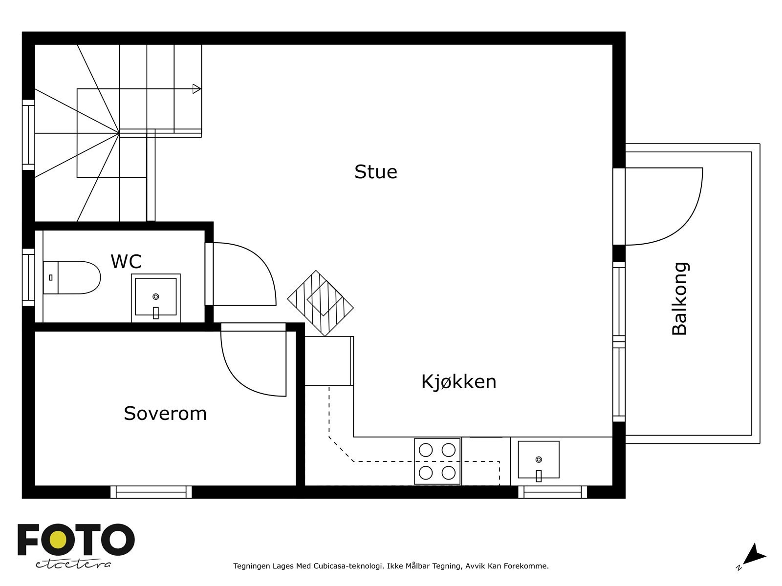 Veiledende plantegning 1. etasje - Ikke målbar Galleribilde