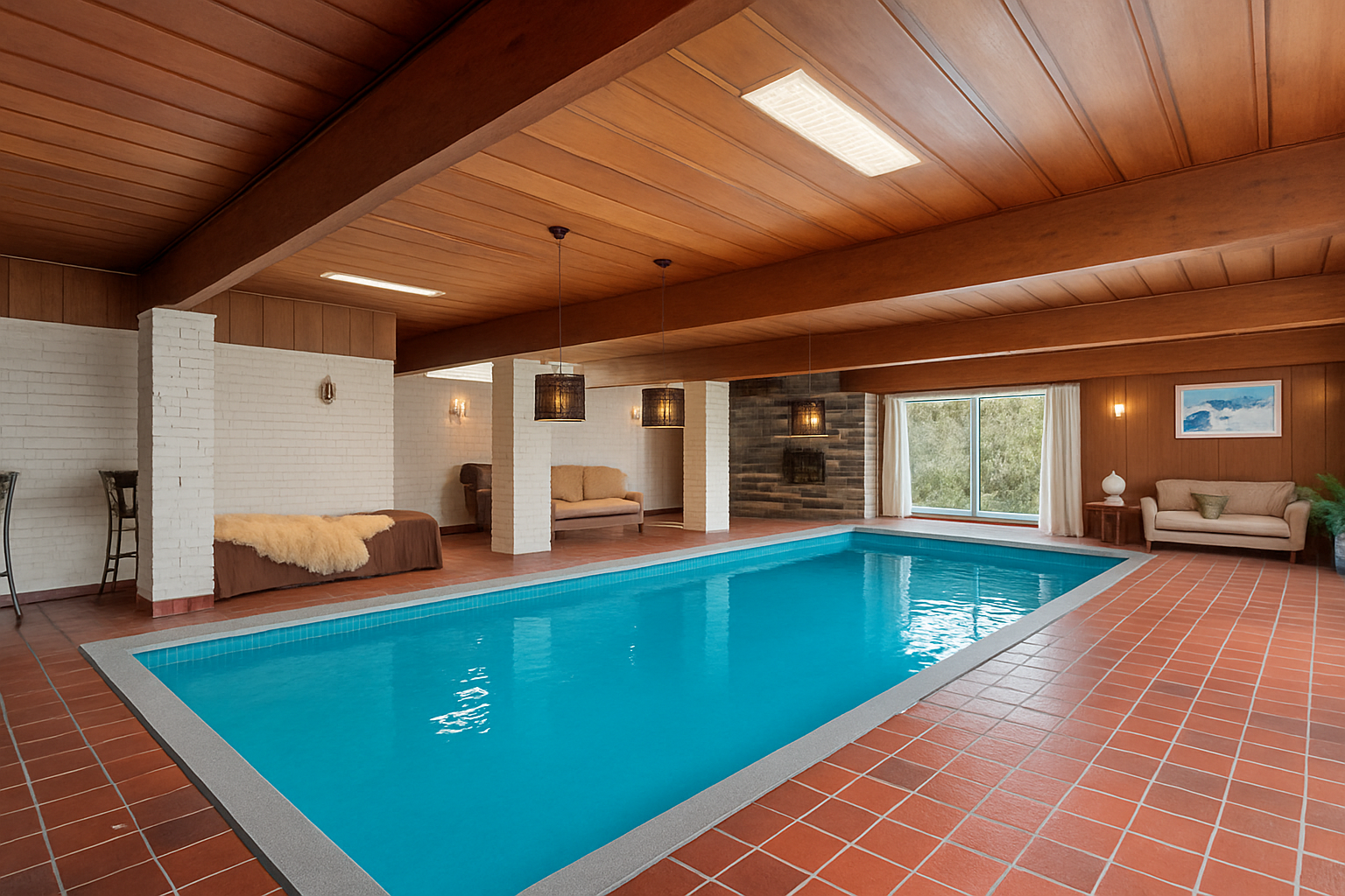 Illustrert opprinnelig svømmebasseng ved bruk av AI - Det har ikke vært i bruk på mange år, så må belage seg på kostnader ifm. tilbakeføringen Galleribilde