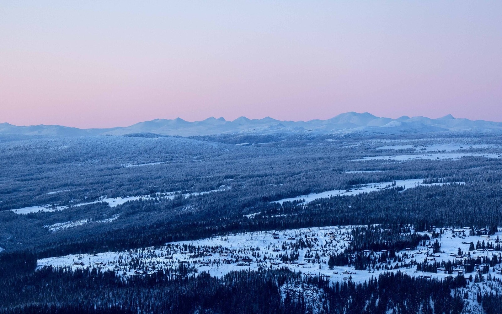 Dronebilde over området Galleribilde