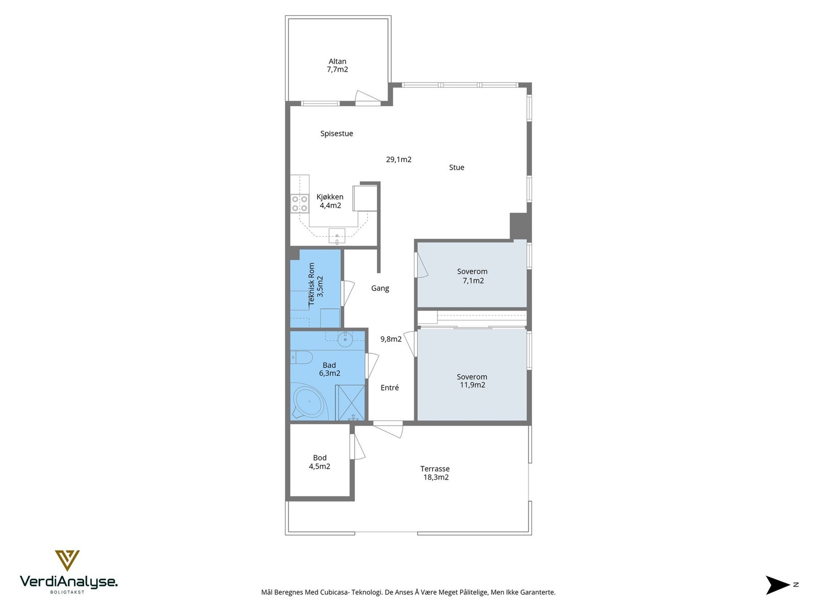 Planskisse Ratesvingen 66B Galleribilde